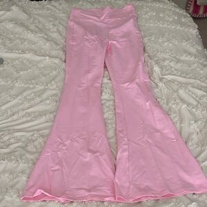 Pink Flared Leggings